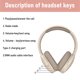 thumbnail image 5 of Auriculares Bluetooth Wjsxc supraaurales, ligeros, inalámbricos, estéreo de alta fidelidad, plegables para viajes., 5 of 6