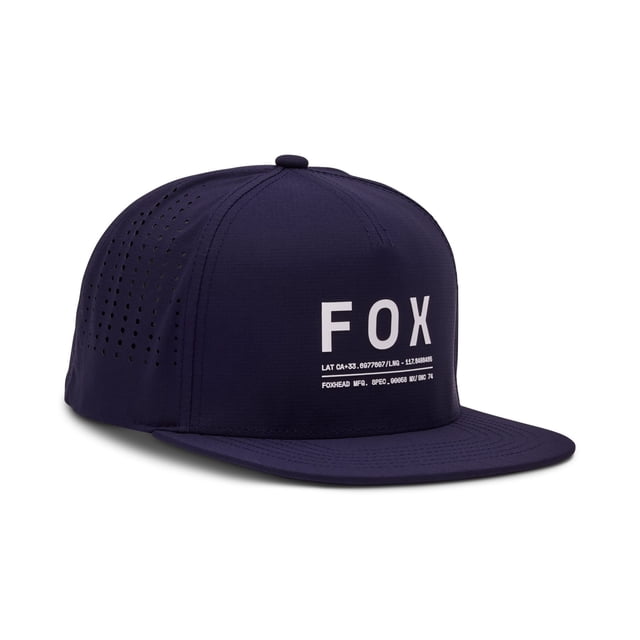 Fox Racing Mens Tech TruDri Snapback Flat Brim Cap ~ Non Stop midnight blue
