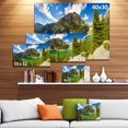 thumbnail image 3 of Greeny Alpine Reservoir - Impression sur Toile Paysage, 3 of 4