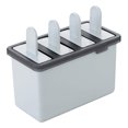 thumbnail image 2 of fuyuli 1PC Silicone Ice Lollies Moulds Comes With 6 Sticks 4 hole Popsicle Mould Ice Cube Tray, Suitable For Drinks, Purees, Yogurt, Gelatin, Fruit, Ice Cream (Beige), 2 of 6