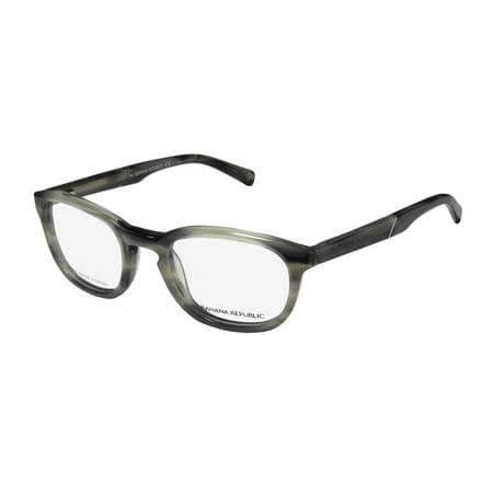 New Banana Republic Baldwin Mens/Womens Designer Full-Rim Gray / Horn / Fade Durable Popular Shape Frame Demo Lenses 48-21-140 Spring Hinges Eyeglasses/Eye Glasses