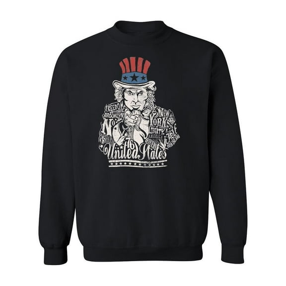 U.s.a Liberty Uncle Sweatshirt Men -Image by Shutterstock, Male XX-Large
