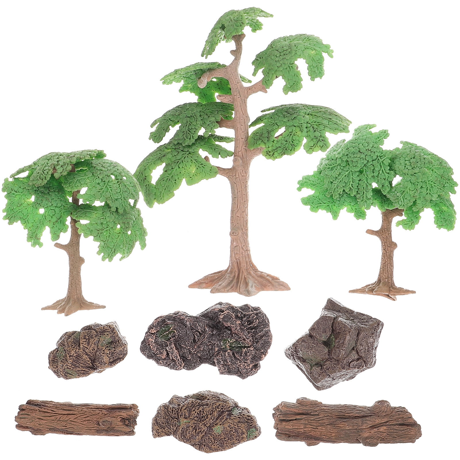 1 Set of Simulated Tree Stump Model Fake Stone Model Mini Tree Stump