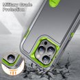 thumbnail image 4 of Kickstand Case for iPhone 16 Pro, Shockproof, Dropproof,slim & tough, Dustproof,Anti-Scratch,pocket-friendly,Rugged phone case, Slim Fit for iPhone 16 Pro Phone Case with Built-in Kickstand,Gray/Green, 4 of 8