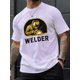 thumbnail image 1 of [Vector Logo Print T-Shirt] Stylish Vector Logo Print Men's Casual T-Shirt - Polyester Round Neck Short Sleeve Sportswear, 1 of 4