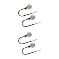 thumbnail image 2 of Ounissouiy 2 piezas de hierro cortina Tieback reemplazo elegante antioxidante hogar estudio Hotel cortina parasol gancho sujetador Plata Tipo 1 2piezas, 2 of 6