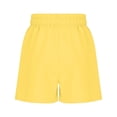 thumbnail image 5 of Kureaily Girls Summer Shorts Feel Elastic Waist With For Big Kids And Tweens Athletic Play Shorts ,Solid Color Basic Casual ShortsSize 7-8 Years ,Yellow, 5 of 5