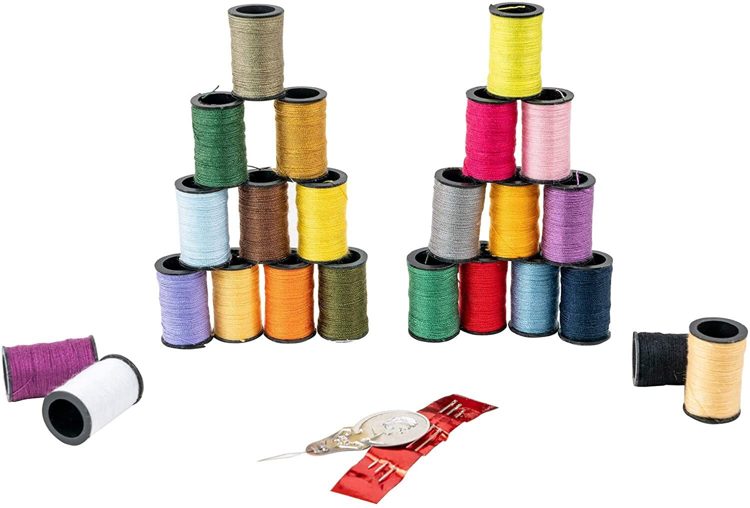 Buy POWER EXIM Multicolour Meter Sewing Thread 24 Pcs Basic Color Strong  Cotton Polyester Sewing Threads Fast Premium Shade Spools for Machine and  Hand Stitching Online at Best Prices in India - JioMart.