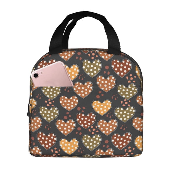 Vsdgher Heart Lunch Bag, Lunch Box for Women Adult Men, Lunch Tote Insulated Cooler Lunch Container for Work/Office/Picnic/Travel