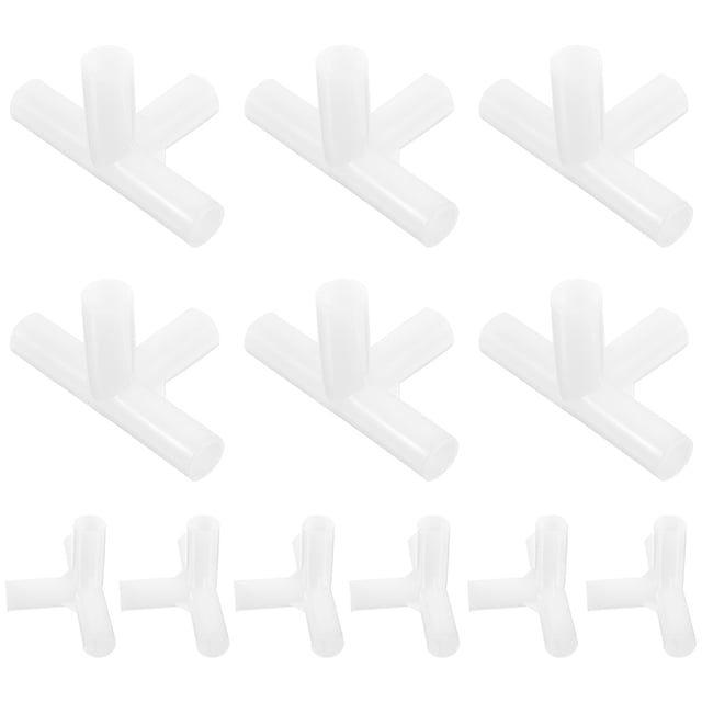 24Pcs Pipe Adapter Tent Pole Connecting Adapter Tent Pole Fitting Four-way Connector Tent Supply