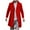 Red, variant on CHEEREAM Mens Trench Coat Slim Fit Notched Collar Fall Winter Single Breasted Pea Coat Warm Soft Overcoat Gray L
