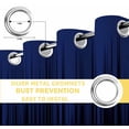thumbnail image 6 of Navy Blue Black Ombre Blackout Curtains for Bedroom/Living Room, Thermal Insulated Kitchen Curtains, Modern Abstract Striped Gradient Grommet Darkening Window Treatment Drapes 52"x63"x2, 6 of 8