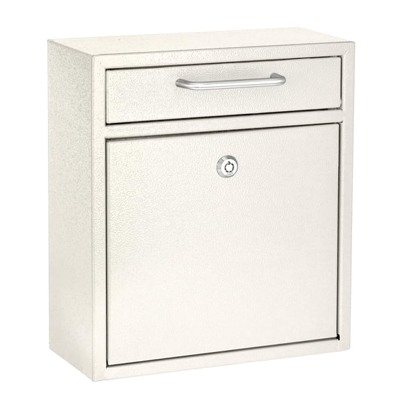 AdirOffice Wall Mount Mailbox - Mailbox with Lock and Keys- Durable Wall Mounted Locking Mailbox and Cash Drop Box for House, Apartments or Bussiness After Hours Deposits