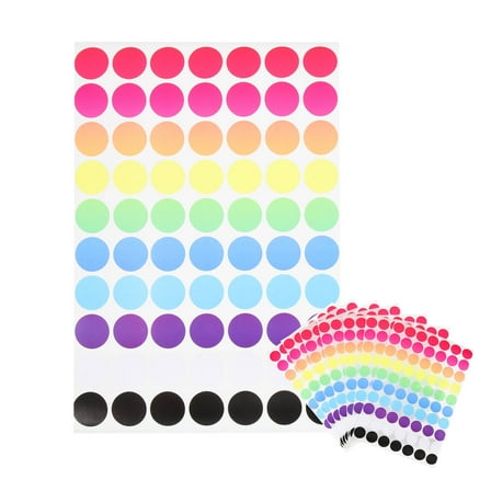 SEWCHICS Adhesive Colored Dot Labels for Home and Office Organization, Multi-Color Round Sticker Dots for Easy Labeling