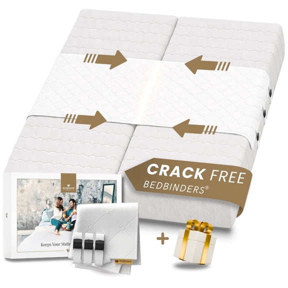 Bedbinder DeLuxe Mattress Connector – Bed Bridge for Twin to King & Twin XL to King, Prevents Mattress Sliding and Bed Gaps, Ideal for Adjustable Beds (Washable, No Metal)