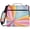 Colorful Rainbow Butterfly, variant on Zipper Binder with Shoulder Strap 2 inch 3 Ring Waterproof File Folder Organizer Bag 500 Sheet Beautiful Detailed Pattern