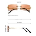 thumbnail image 2 of Gafas de Sol Weewooday Vintage Sin Montura Rectangulares Tinteadas 3 Pares, 2 of 6