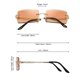 thumbnail image 2 of Gafas de Sol Weewooday Vintage Sin Montura Rectangulares Tinteadas 3 Pares, 2 of 6