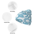 thumbnail image 3 of Yiaed Blue Snake Print Winter Beanie for Men Women, Fleece Lined Beanie Soft Warm Knit Hat Ski Stocking Cuffed Ca, 3 of 6