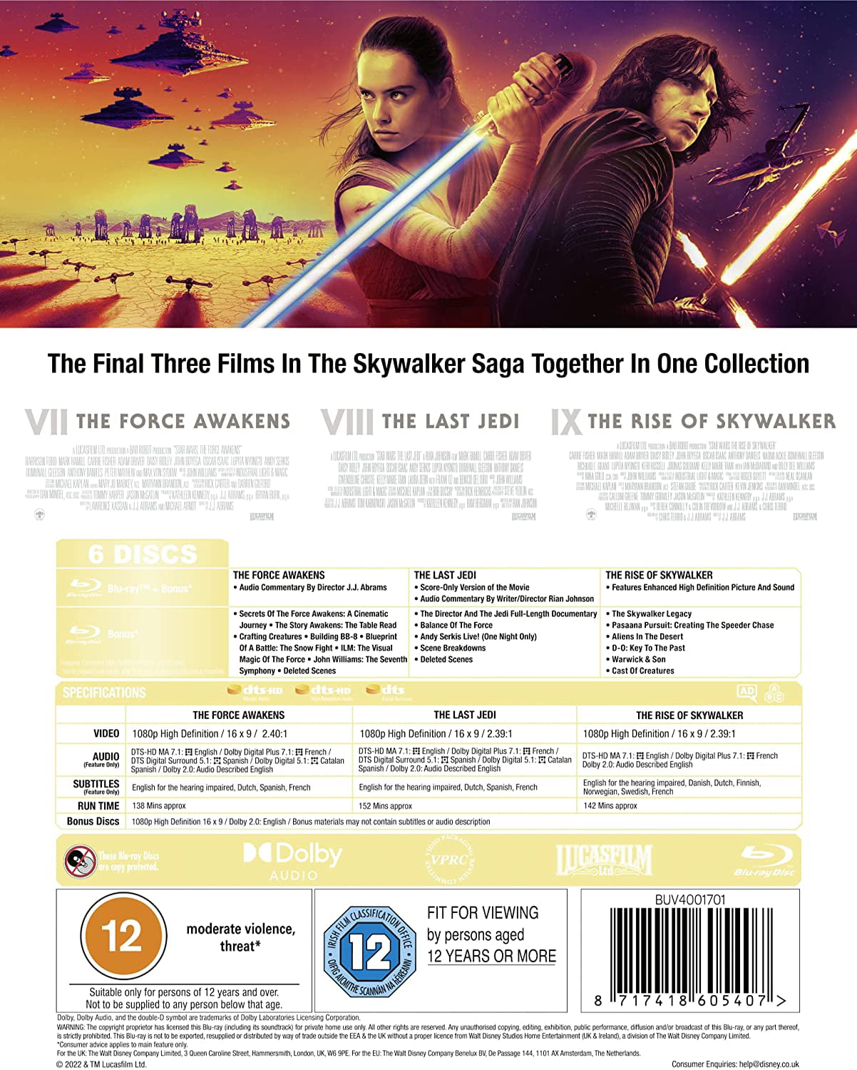  Star Wars: Episode VII: The Force Awakens [Blu-Ray]: DVD et Blu-ray:  Blu-ray