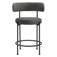 thumbnail image 6 of Modway Albie Boucle Fabric Counter Stools - Set of 2 in Charcoal Black, 6 of 11