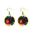 thumbnail image 1 of Indian arte abstracto dibujo tocado de plumas Ear Dangle Golden Drop Earring Jewelry Mujer Unbranded M, 1 of 3
