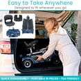 thumbnail image 6 of Vive 3-Wheel Mobility Scooter – Lightweight Electric Scooter for Seniors & Adults, Compact Folding Travel Design with Extended Battery, Charger & Basket, Silver, 6 of 10