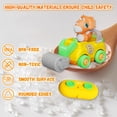thumbnail image 6 of Tcovle Remote Control Car for Toddlers, RC Dinosaur Road Roller with Music & Sound for Kids, Toy Car with Dino Perfect Gift for Boys Girls Age 5+ (Yellow), 6 of 10