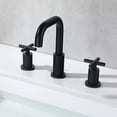 thumbnail image 7 of Adorer Matte Black 8 Inches Bathroom Faucet with Pop-up Drain, 2 Handle Widespread Bathroom Sink Faucet 3 Hole - 33163BK, 7 of 7