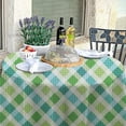 thumbnail image 4 of Coolnut 60"x60" Round Tablecloth, Green Blue Plaid Modern Table Cover for Home Decoration Washable Table Cloth for Dinner Picnic, 4 of 5