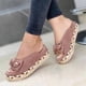 thumbnail image 4 of Sandalias Mujer Peep Toe Bow Vintage Plataforma de paja Tacón Zapatillas de verano Zapatos casuales Wmkox8yii  ytu4670, 4 of 4
