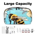 thumbnail image 3 of Honeybee Digital Bag Oxford Cloth Waterproof Travel Organizer Charger Pouch Cell Phone Charger Station Computer Cord Organizer 5.9x9.44x3.14 in, 3 of 6
