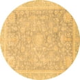 thumbnail image 1 of Ahgly Company Indoor Round Oriental Brown Traditional Area Rugs, 8' Round, 1 of 4