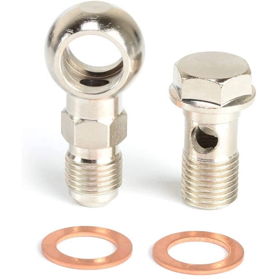 Turbo Coolant Banjo Bolt Kit M14 x 1.5mm to 6AN Garrett GT28R GT30R GT35R (Long Neck)