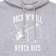 thumbnail image 3 of Instant Message - Rock N Roll Never Dies  - Men's Pullover Hooded Fleece Sweatshirt, 3 of 6