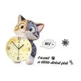thumbnail image 3 of Reloj de pared con forma de gato, fácil de leer, práctico y fácil de usar, redondo, para colgar en el dormitorio o la cocina, 3 of 8