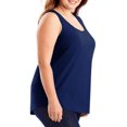 thumbnail image 3 of Women's Plus Size Tank Top Cotton Blend Sleeveless Crew Neck T-Shirts Tops Casual Tees Tunics Shirts, 3 of 5