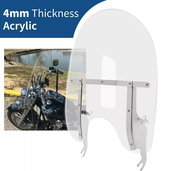 26" Clear Front Windscreen Windshield For Harley Softail Fatboy FLS FLST 2000-17