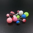 thumbnail image 4 of LNGOOR   Stainless Steel Acrylic Barbell Belly Button Body Piercing Rings  50 piece, 4 of 7
