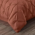 thumbnail image 4 of Chezmoi Collection Sydney 7-Piece Pinch Pleat Comforter Set, Lightweight Pintuck Bedding for All Season, King, Terracotta, 4 of 9
