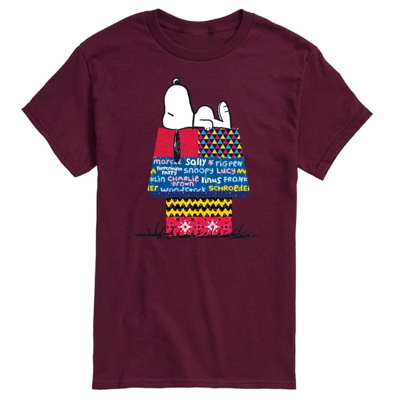 Peanuts - Snoopy Patchwork Doghouse - Men's Short Sleeve Graphic T-Shirt