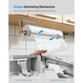 thumbnail image 2 of Paper Towel Holder Under Cabinet, One-Handed Tear, Wall Mount, Adhesive, Silver, Roll with Ratchet Mechanism for Kitchen Bathroom Farmhouse Essentials Decor Accessories, 2 of 6