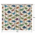 thumbnail image 5 of Beige Colorful Dinosaurs Pattern Shower Curtain 84"x72" ,Bathroom Decorative Shower Curtains Set with 12 Hooks,Modern Waterproof Washable Shower Curtain, 5 of 6
