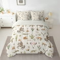 thumbnail image 2 of Feelyou Bohemian Sheep Skeleton Bedding Comforter Set 7pcs, Vintage Western Horse Cactus King Bedding Sets, Rustic Cowgirl Cowboy Reversible Bed Sheets, Luxury Bedroom Decor, 2 of 8