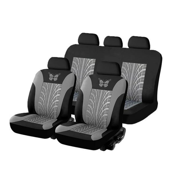 Funda Asiento Coche Juego de fundas de asiento de coche general Mariposa universal Funda de asiento Tomshoo Funda Asiento Coche