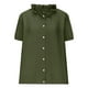 thumbnail image 5 of Camisas de encaje,Blusa de encaje con botones para mujer, cuello redondo, manga 3/4, poliéster, ideal para uso diario, sopatenor, 5 of 8