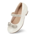 thumbnail image 4 of Bocca Little Girls' Shoes Slip-Resistant Mary Janes, 1IN Low Heel, Kitten Heel, Closed Toe White, 1 Big Kid, 4 of 7