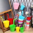 thumbnail image 4 of Estbridg 8 Pack 4 Inch Iron Hanging Planters Multicolor Flower Pots Balcony Garden Railing Planter  Fence Hanging Metal Bucket Plants Holders Set for Indoor and Outdoor with Detachable Ho, 4 of 7