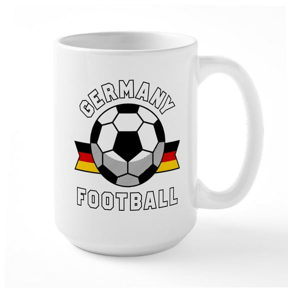 CafePress - Germany Football Mugs - 15 oz Ceramic Large White Novelty Mug