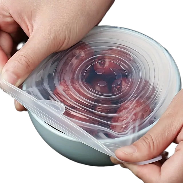 Tapas de Silicona Reutilizables 6 Pzas, Herméticas, Sin BPA, Aptas para Microondas y Lavavajillas